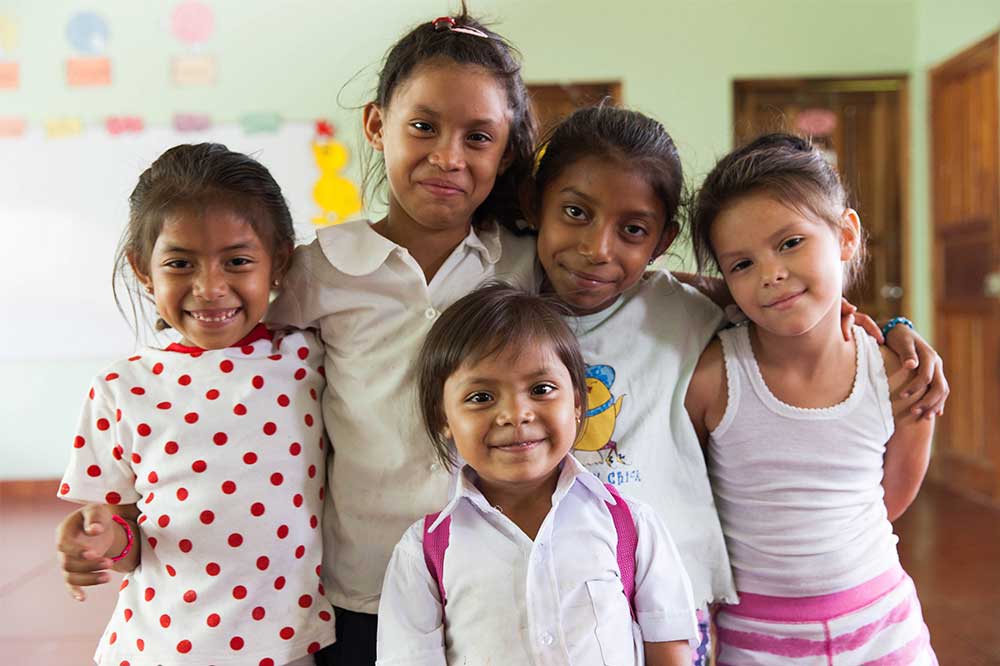 5 niñas sonrientes de Nicaragua