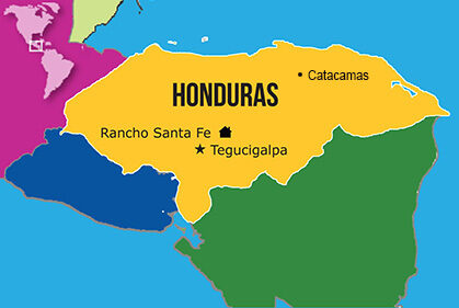 Mapa Hogares NPH Honduras